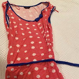 Freya red and white coverup